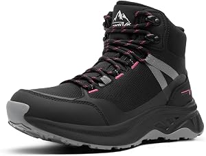 NORTIV 8 Women's Hiking Boots Waterproof Lightweight Outdoor Trekking Comfortable Non-Slip Backpacking Camping Ankle Boot Hollow