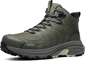 NORTIV 8 Men's Waterproof PRO Hiking Boots Lightweight Outdoor Trekking Camping Climbing Shoes for Everyday Wear Armadillo FieldLite