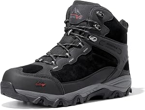 NORTIV 8 Men's Waterproof Hiking Boots Outdoor Mid Trekking Lightweight Mountaineering Shoes Paladin