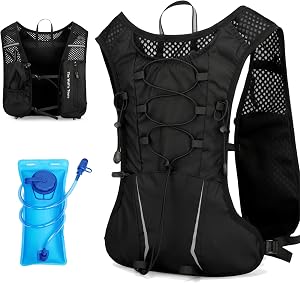 XBT Hydration Pack with 2L Water Bladder – Lightweight Running Vest for Men & Women – Adjustable, Breathable, Reflective Hydration Backpack for Hiking, Cycling, Trail Running, Marathon